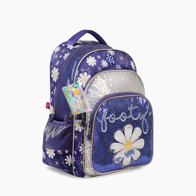 Mochila Escolar Footy 2026 Ohlala Azul 18" Art.F26393